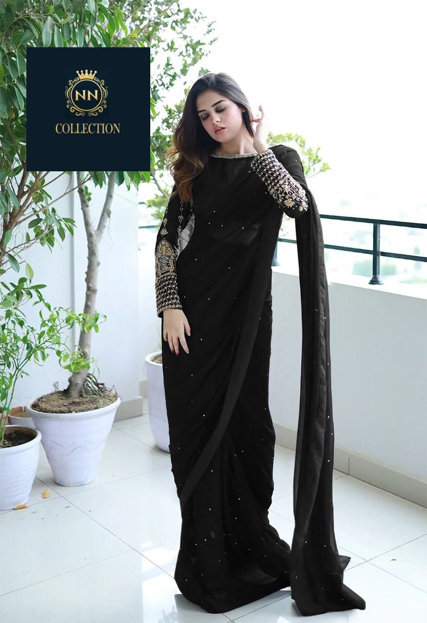 (Blouse, peticot , saree) STICHED SAREE(50% OFF)